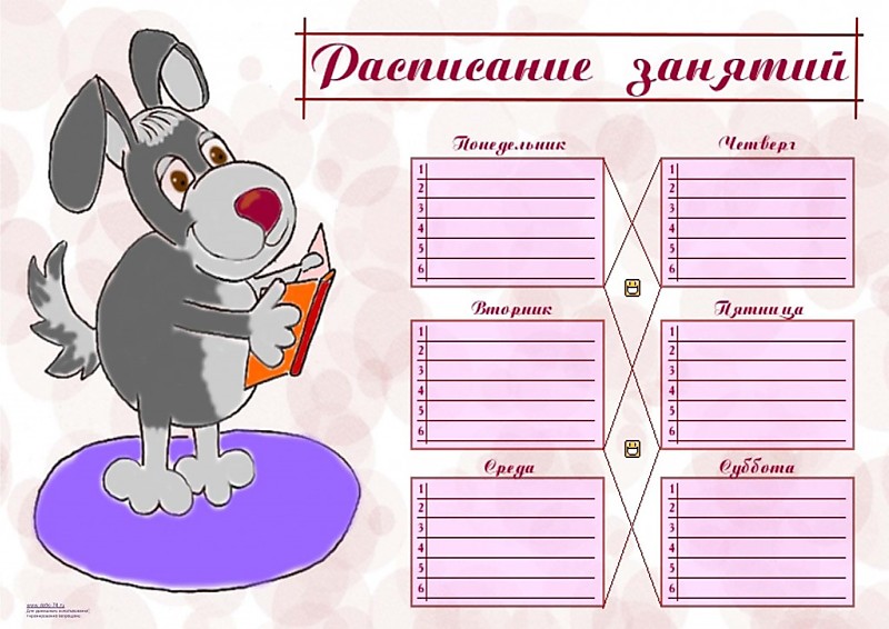 Расписание занятий